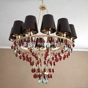 Chandelier European Decor 3d model