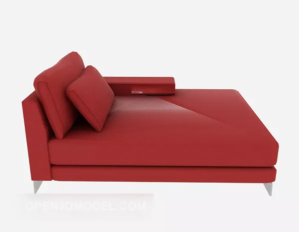 Red Mattress Double Bed 3d model Red Mattress Double Bed 3d model