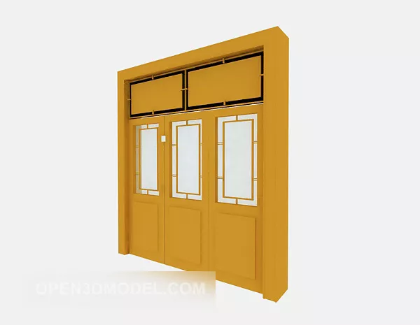Art Door Carved Frame 3d model