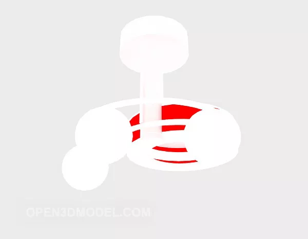 White Shade Plastic Chandelier 3d model White Shade Plastic Chandelier 3d model