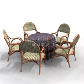 Tea Table And Chair 3d model