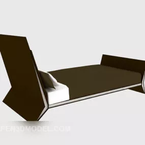 Sofa Bed Brown Lounge Chair 3d model