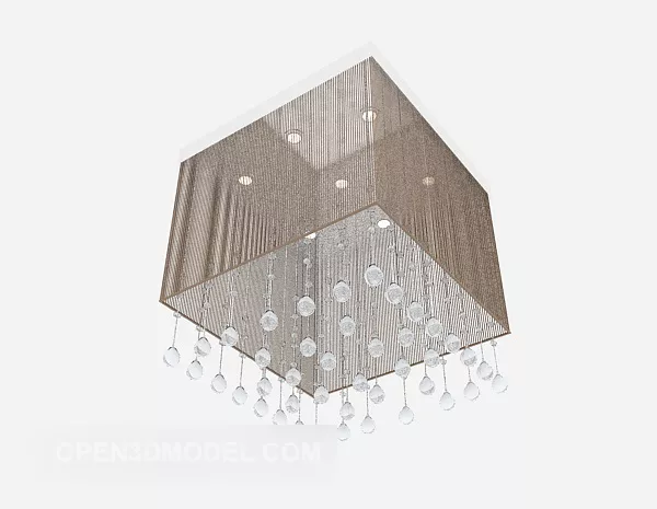 Square Crystal Chandelier 3d model Square Crystal Chandelier 3d model