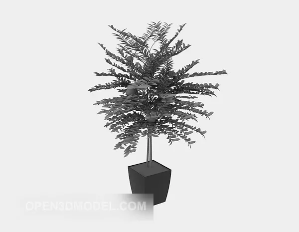 Three Potted Plant 3d model