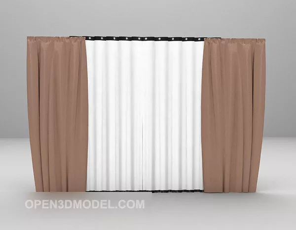 Curtain Transparent 3d model