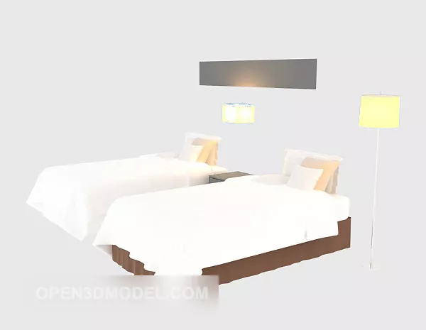 Single Bed White Mattress 3d model Single Bed White Mattress 3d model
