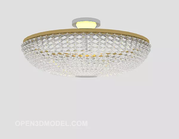 Crystal Chandelier Round Shade 3d model Crystal Chandelier Round Shade 3d model