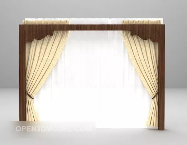 Fabric Curtain Set 3d model