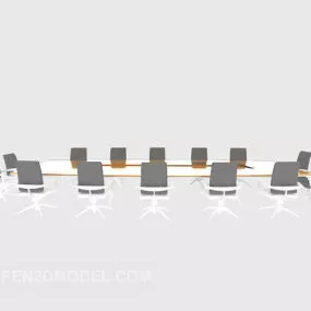 Large Conference Table Modern Style 3d model