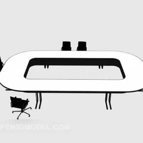 Circle Conference Table 3d model