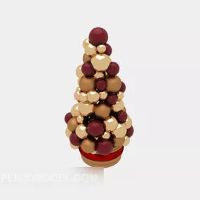Indoor Balls Tree Decoration 3d model