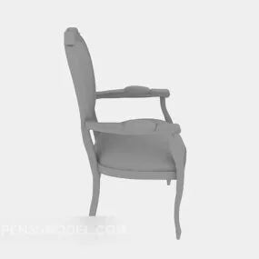 European Small Wood Chair 3d model