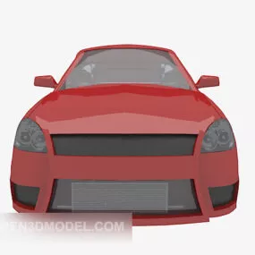 Red Private Car 3d model