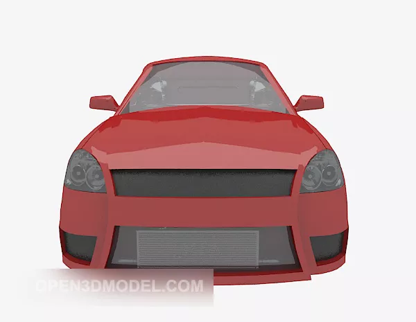 Red Private Car 3d model Red Private Car 3d model