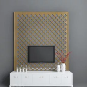 Modern Tv Wall Console Furniture 3d model