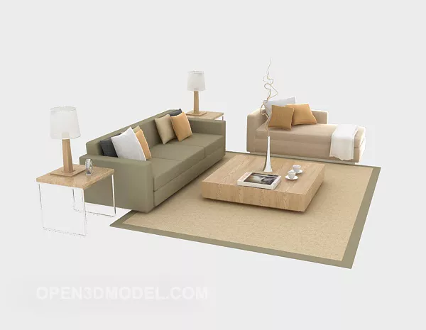 Sofa Table Lamp Set 3d model Sofa Table Lamp Set 3d model