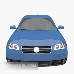 Blue Private Car 3d model