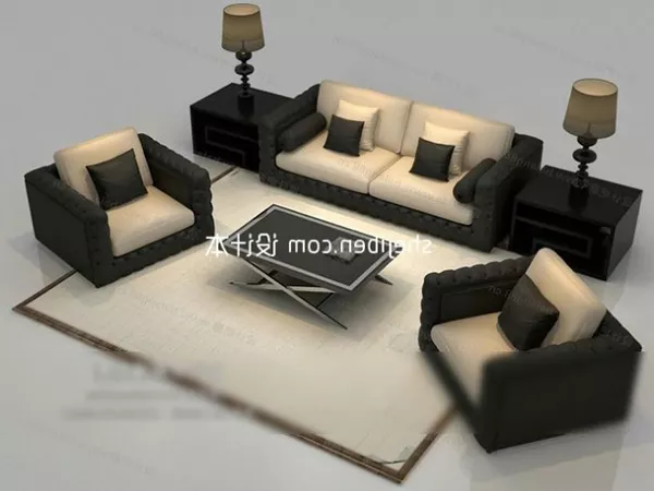 Modern Sofa Chair Combination 3d model Modern Sofa Chair Combination 3d model