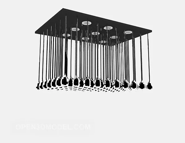 Chandelier Drop Circle Shade 3d model Chandelier Drop Circle Shade 3d model