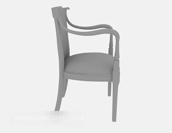 Home Solid Wood Chair Grey Color 3d model Home Solid Wood Chair Grey Color 3d model