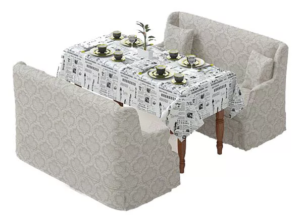 European Table Restaurant Furniture 3d model European Table Restaurant Furniture 3d model