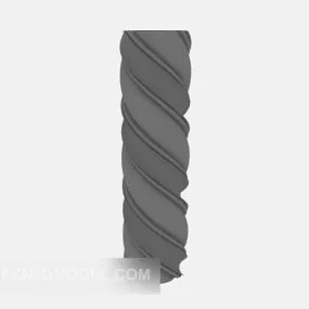 European Small Carving Column 3d model