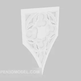 European Small Carving Component 3d model