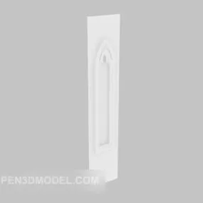 European Wall Carving Component 3d model