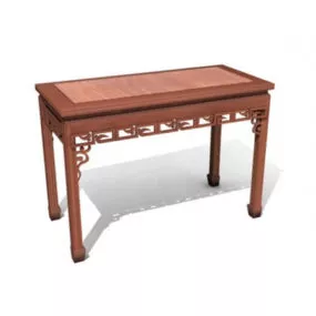 Asian Traditional Wood Table 3d model