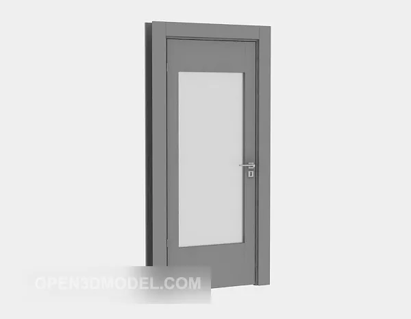Door Frame With Glass Opener 3d model