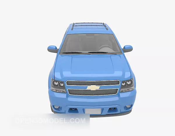 Blue Chevrolet Car 3d model Blue Chevrolet Car 3d model