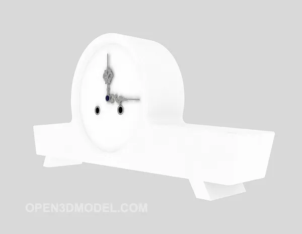 Small Steel Alarm Clock 3d model
