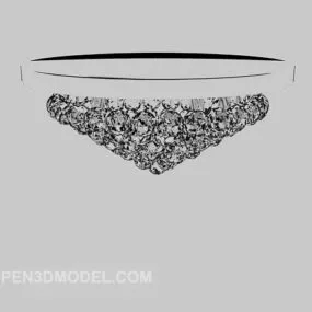 Crystal Shade Chandelier Furniture 3d model
