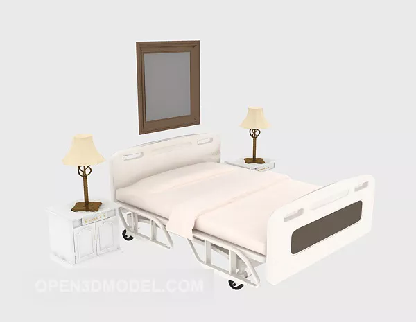 Rectangle Mirror Wood Frame 3d model