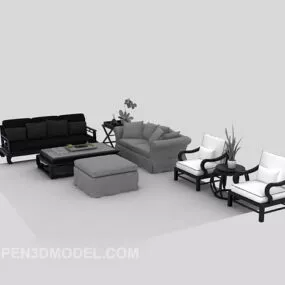 Multi-seaters Modern Sofa 3d model