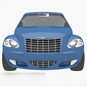Blue Trolley Car V1 3d model