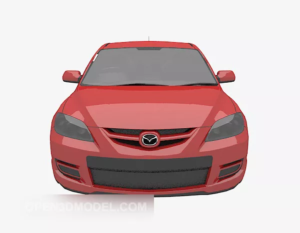 Mazda Red Car 3d model Mazda Red Car 3d model