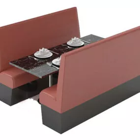 European Table And Chair Furniture Set V1 3d model