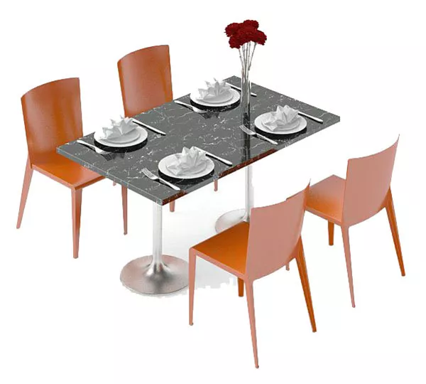 Modern Table And Chair Furniture Set 3d model Modern Table And Chair Furniture Set 3d model