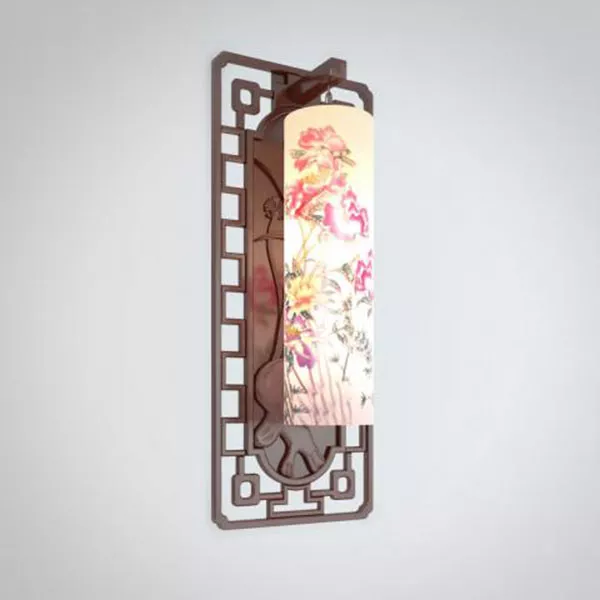 Chinese carving style wall lamp 3d model Chinese carving style wall lamp 3d model
