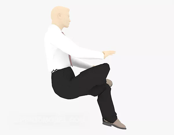 Sitting Business Men Character 3d model Sitting Business Men Character 3d model