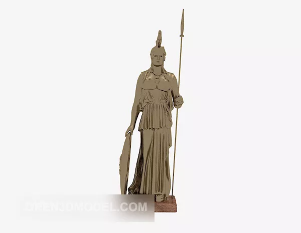 Chinese Ancient Warrior Sculpture 3d model Chinese Ancient Warrior Sculpture 3d model