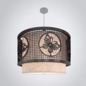 Round Chandelier Furniture 3d model