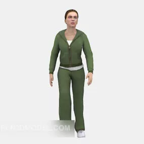 Sports Lady Character V1 3d model