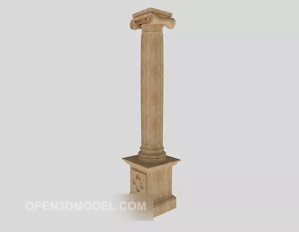 European Round Column Component 3d model