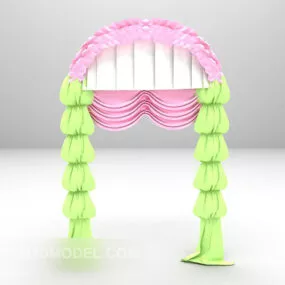 Fresh Style Curtain Furniture 3d model