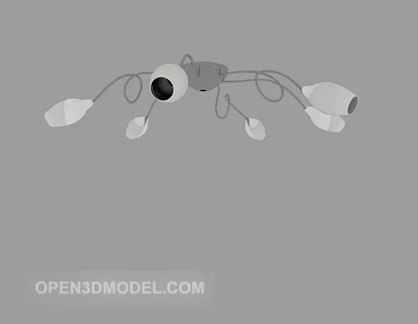 Wire Bulbs Style Chandelier 3d model Wire Bulbs Style Chandelier 3d model
