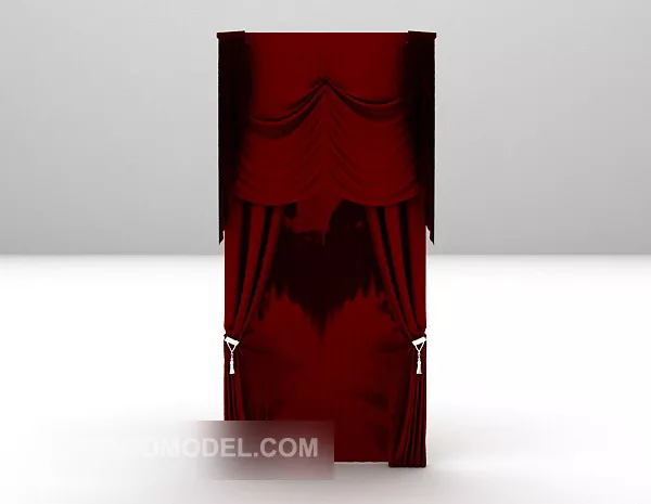 Window Curtain Vintage Pattern 3d model