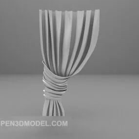 Pure White Curtain Furniture 3d model