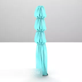Green Cyan Curtain Furniture 3d model
